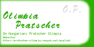 olimpia pratscher business card